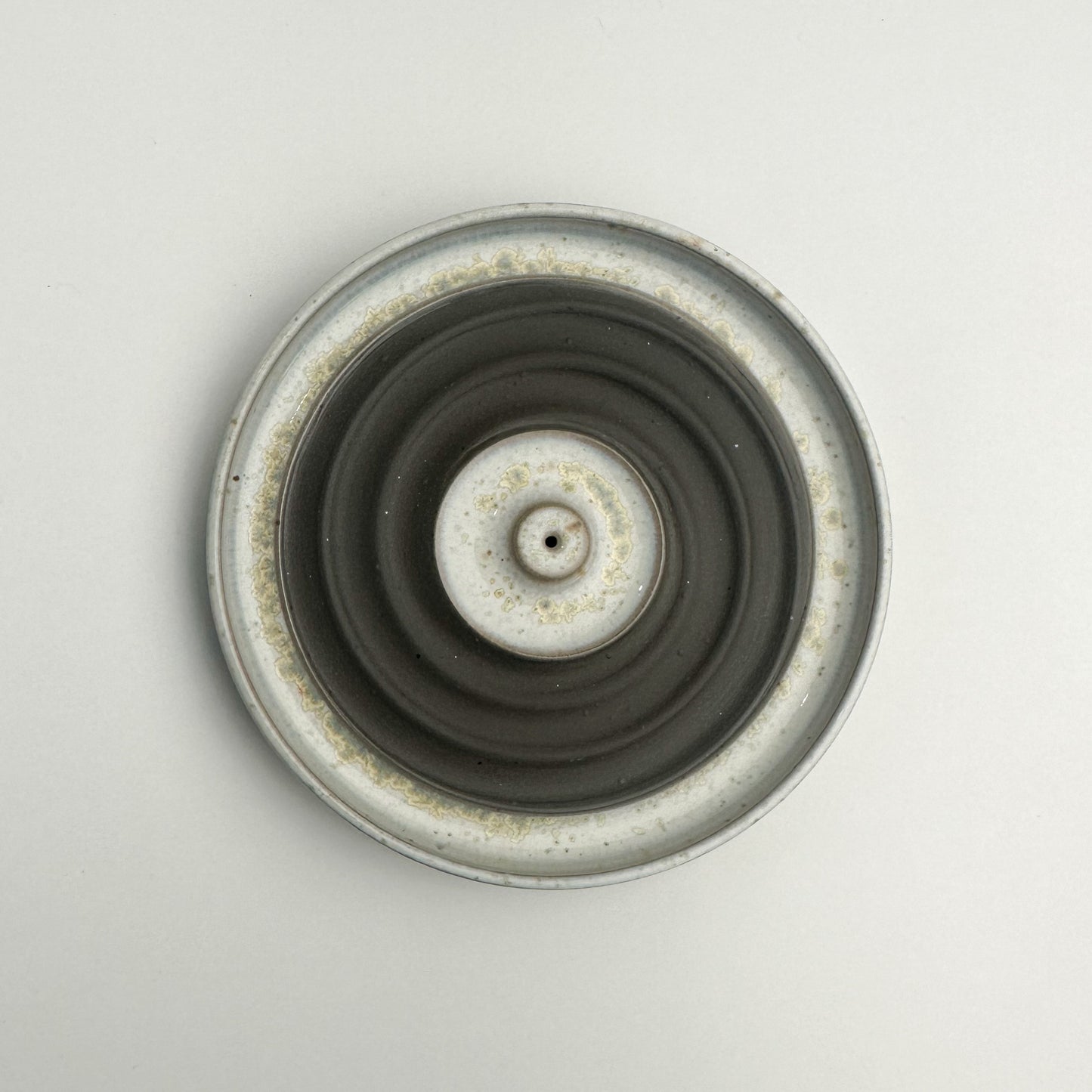 White Grey Incense Plate