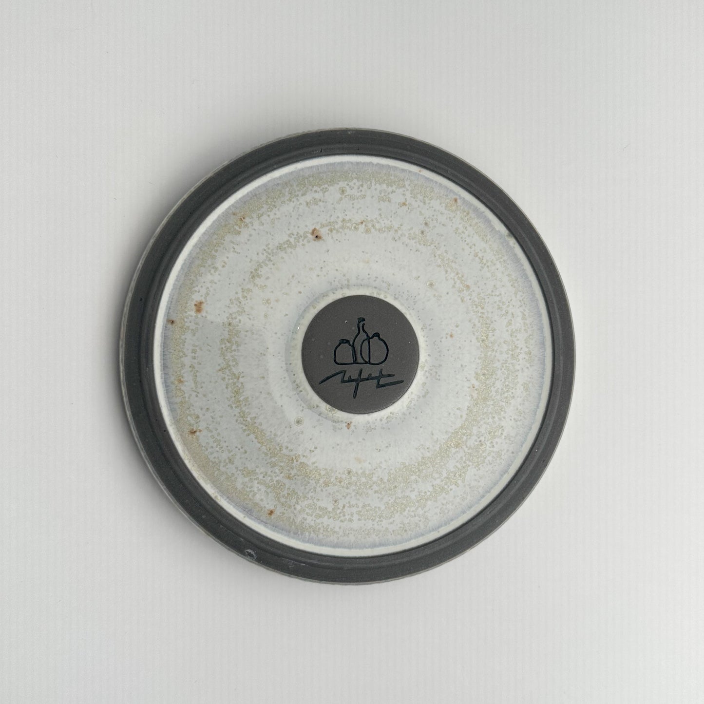 Grey White Incense Plate