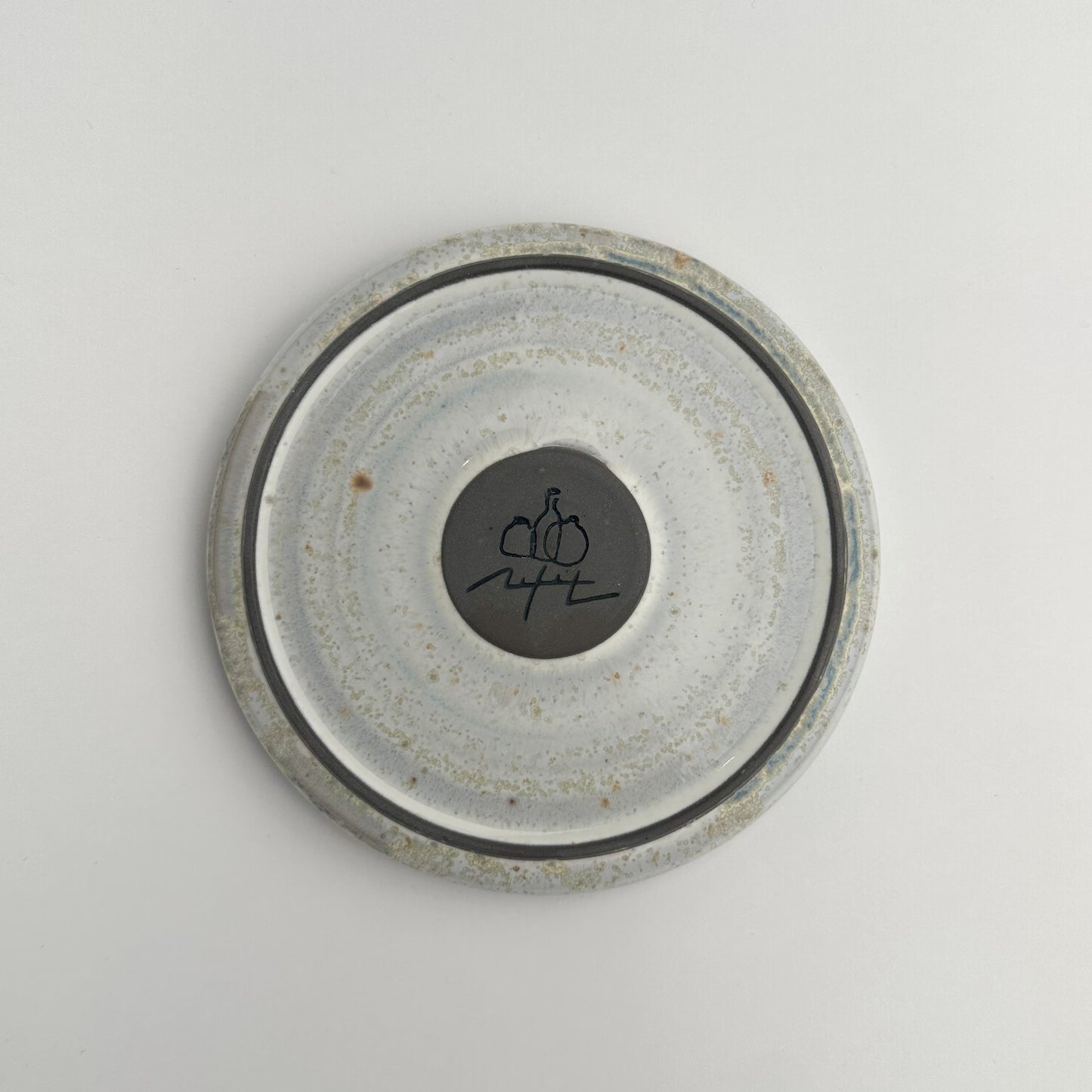 White Grey Incense Plate