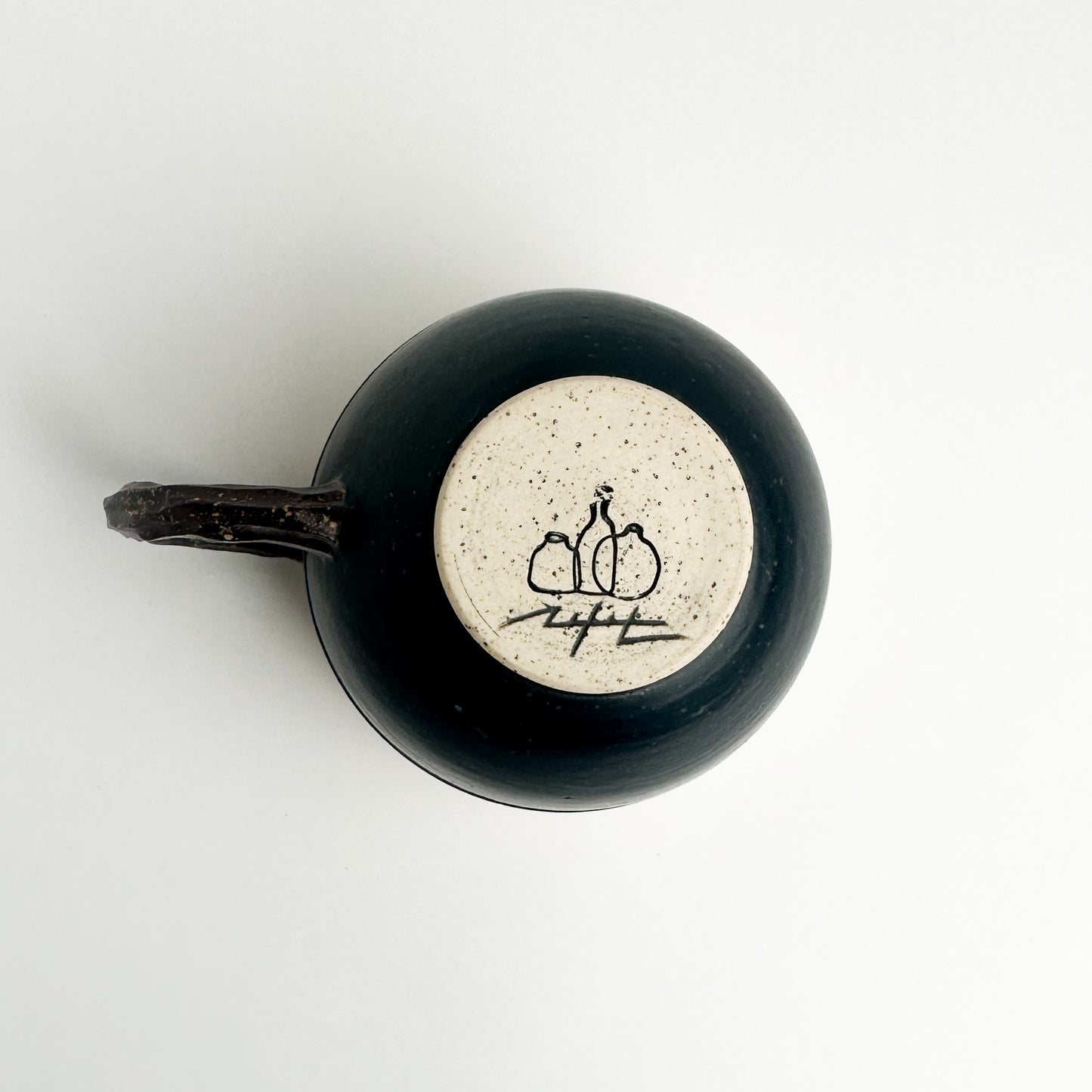 Ceramic Coffee Mug Blue Beige