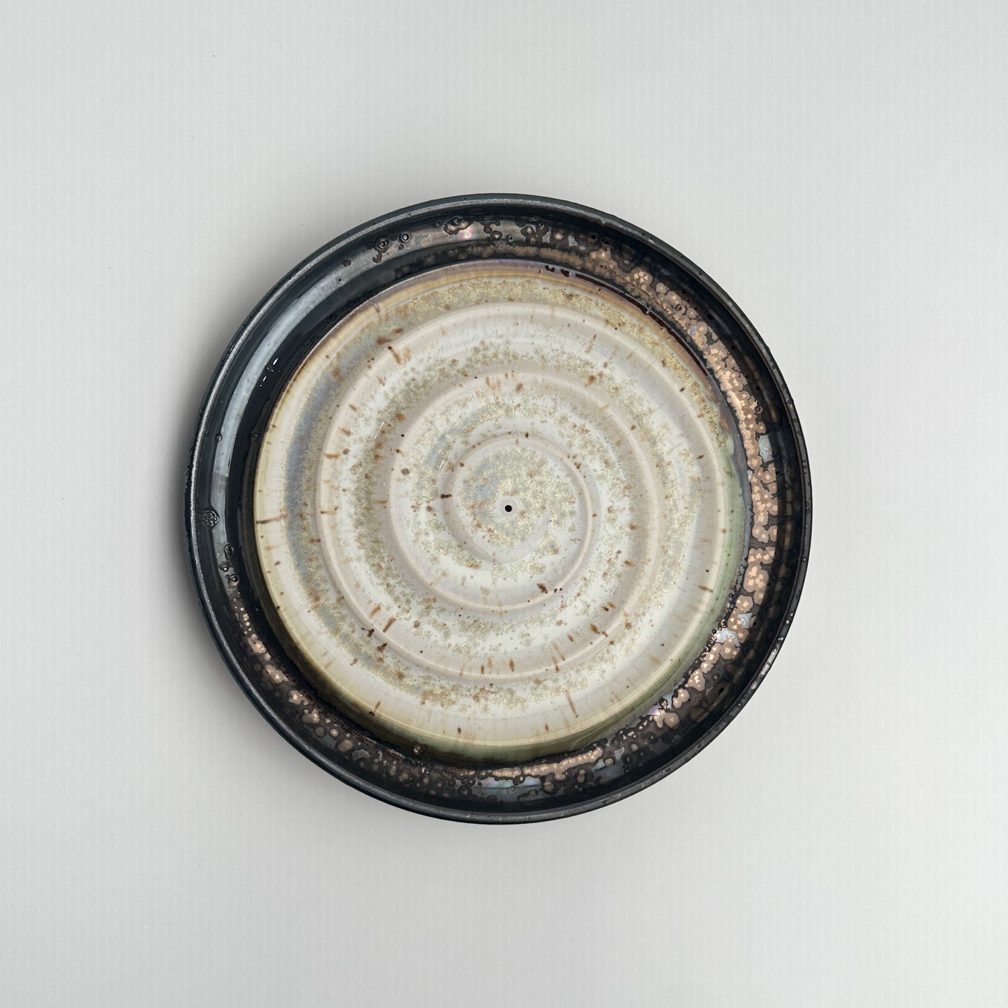 Gold White Incense Plate