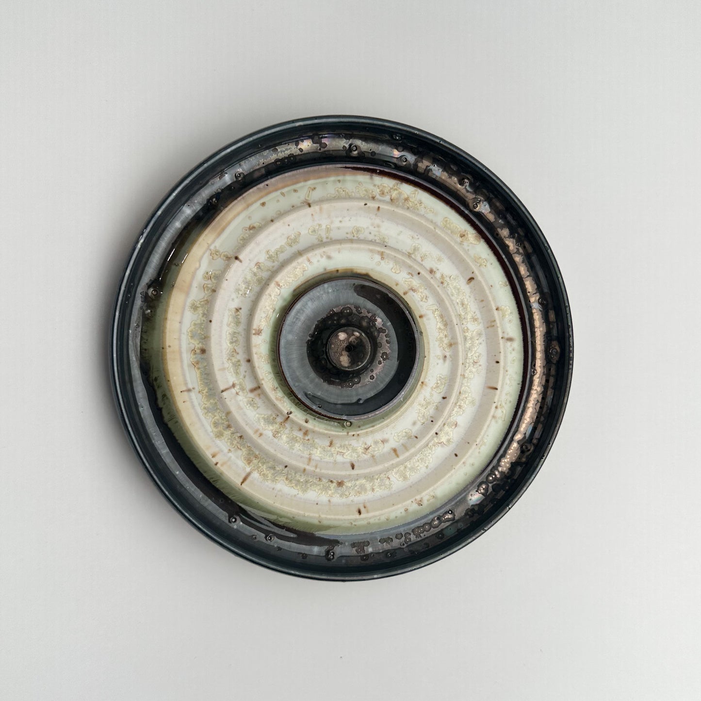 Gold White Incense Plate