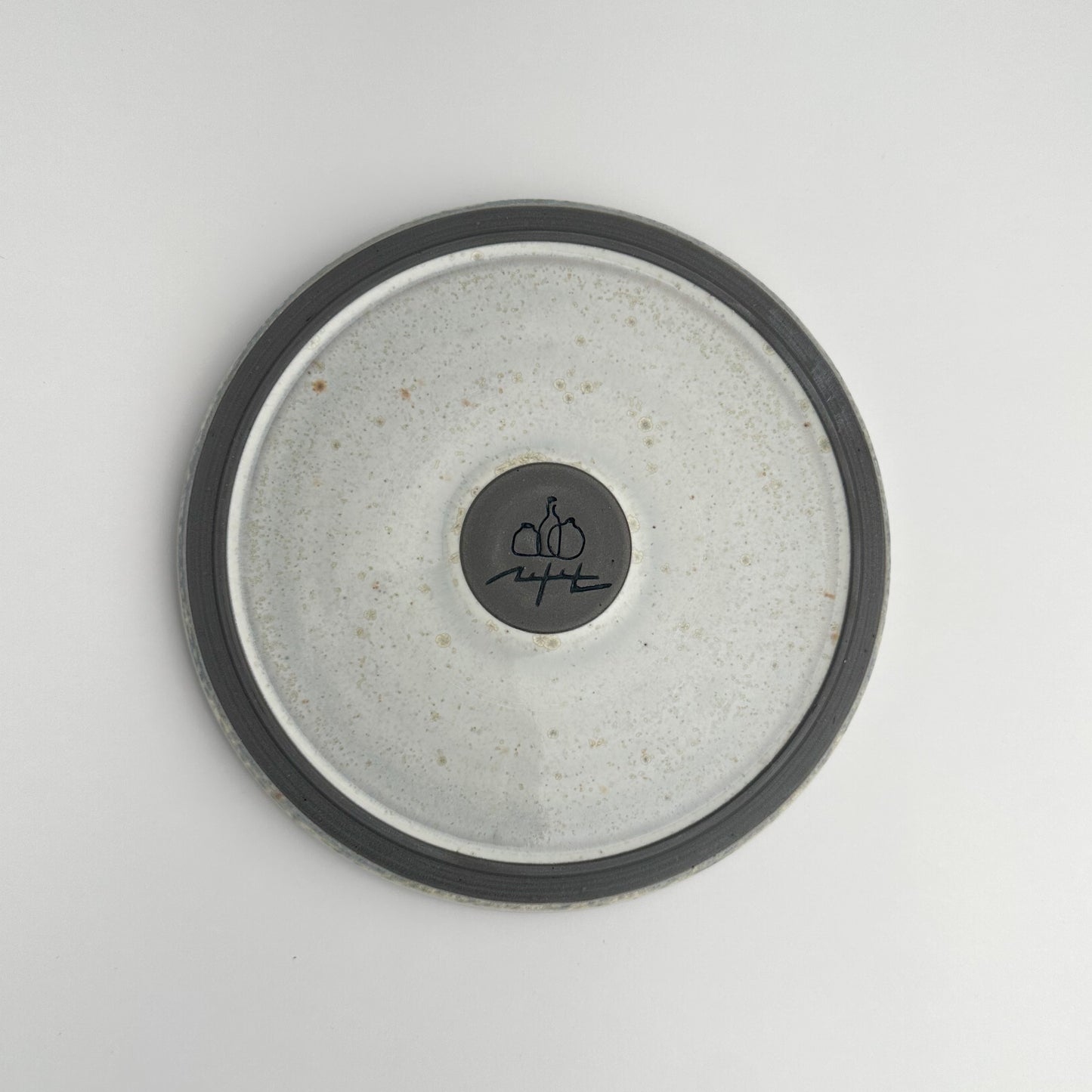 Grey White Incense Plate