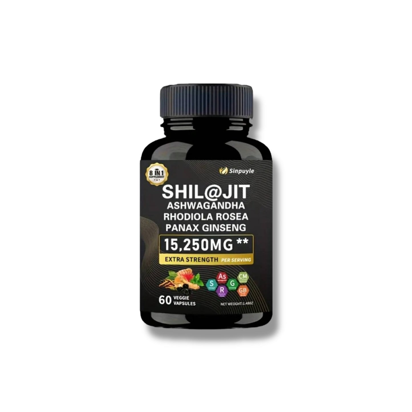 Shilajit Ashwagandha Rhodiola Rosea Panax Ginseng
