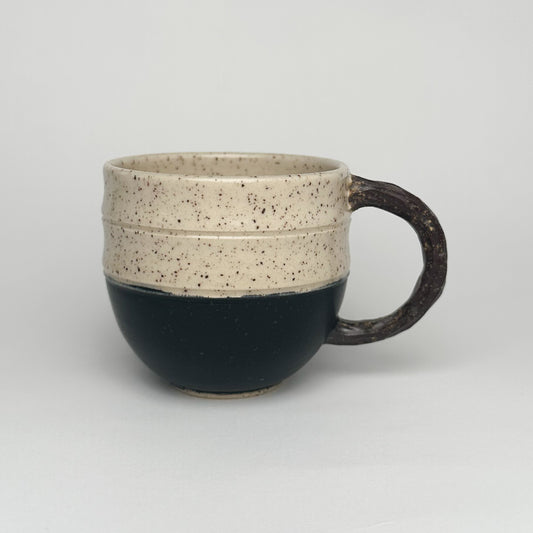 Ceramic Coffee Mug Blue Beige